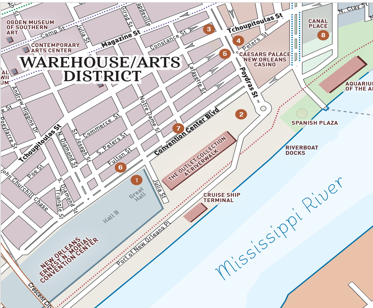 hotel map nola